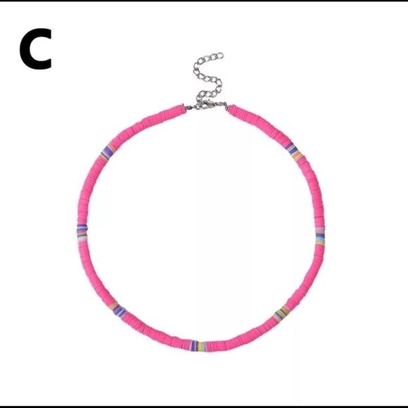 🍄🍄BOHO POLYMER CLAY CHOKER NECKLACE - Picture 2 of 5